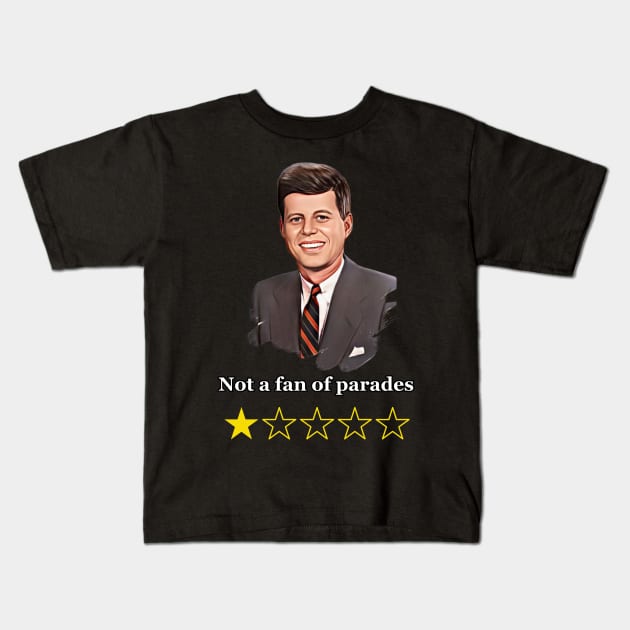 JFK parade Kids T-Shirt by Dorky Donkey Designs